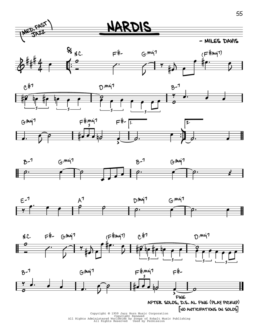Nardis Nardis Piano scores gallery preview page 1