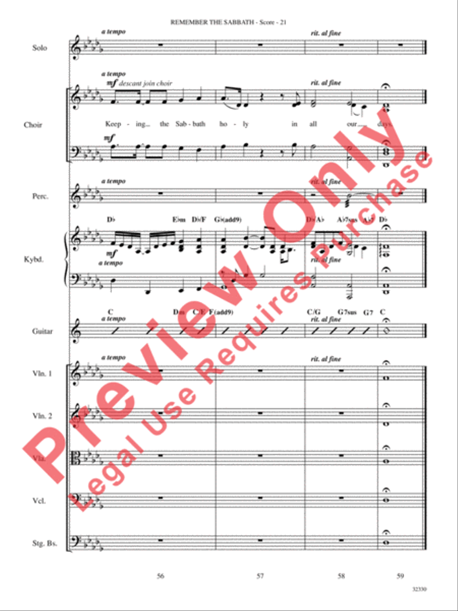 Remember the Sabbath Remember the Sabbath Choir scores gallery preview page 22