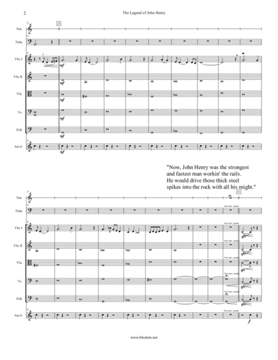 The Legend of John Henry (score only for string orchestra version)