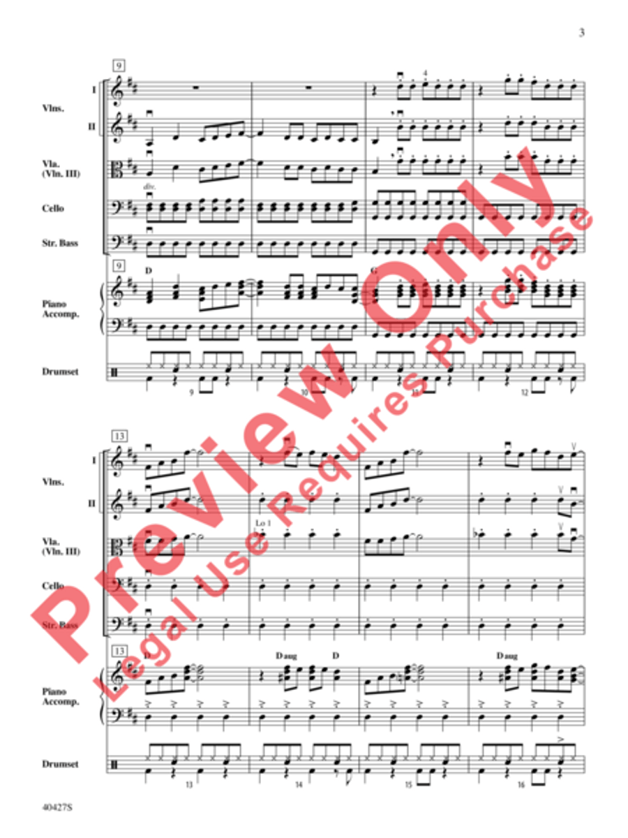 Mamma Mia!, Selections from String Orchestra scores gallery preview page 4