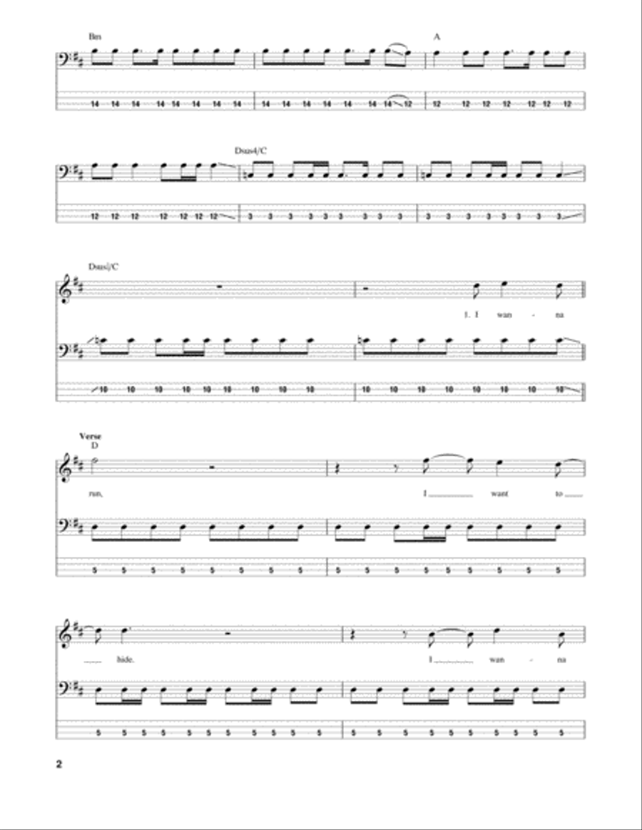 Where The Streets Have No Name Guitar Tablature scores gallery preview page 2
