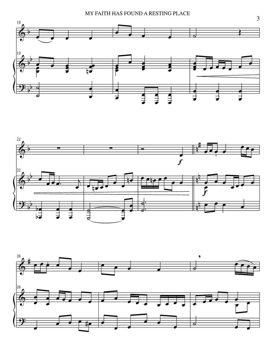 My Faith Has Found a Resting Place (F Hrn Piano and F Hrn part) Brass Duet scores gallery preview page 3