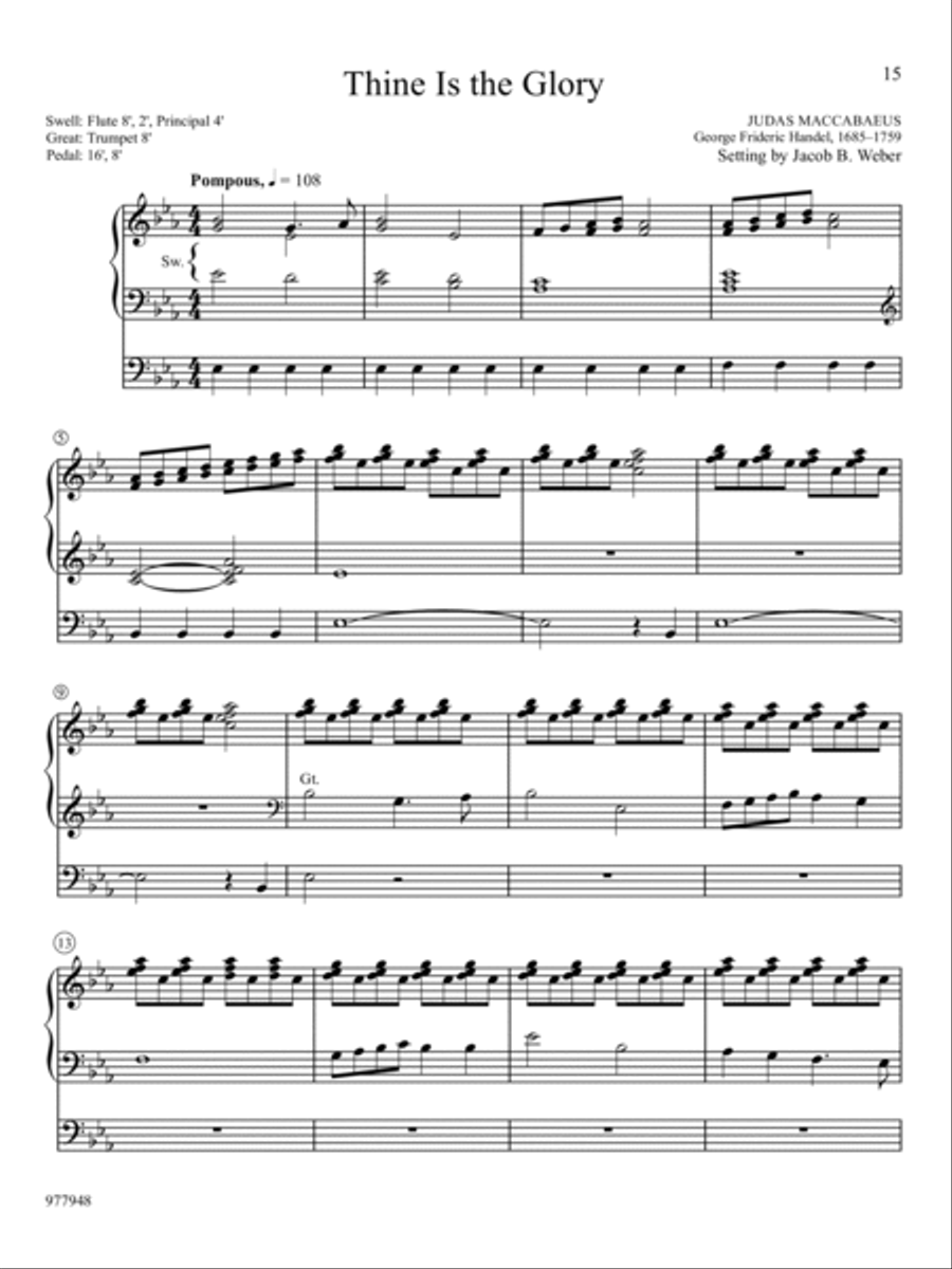 My Redeemer Lives: Five Preludes for Easter Organ scores gallery preview page 4