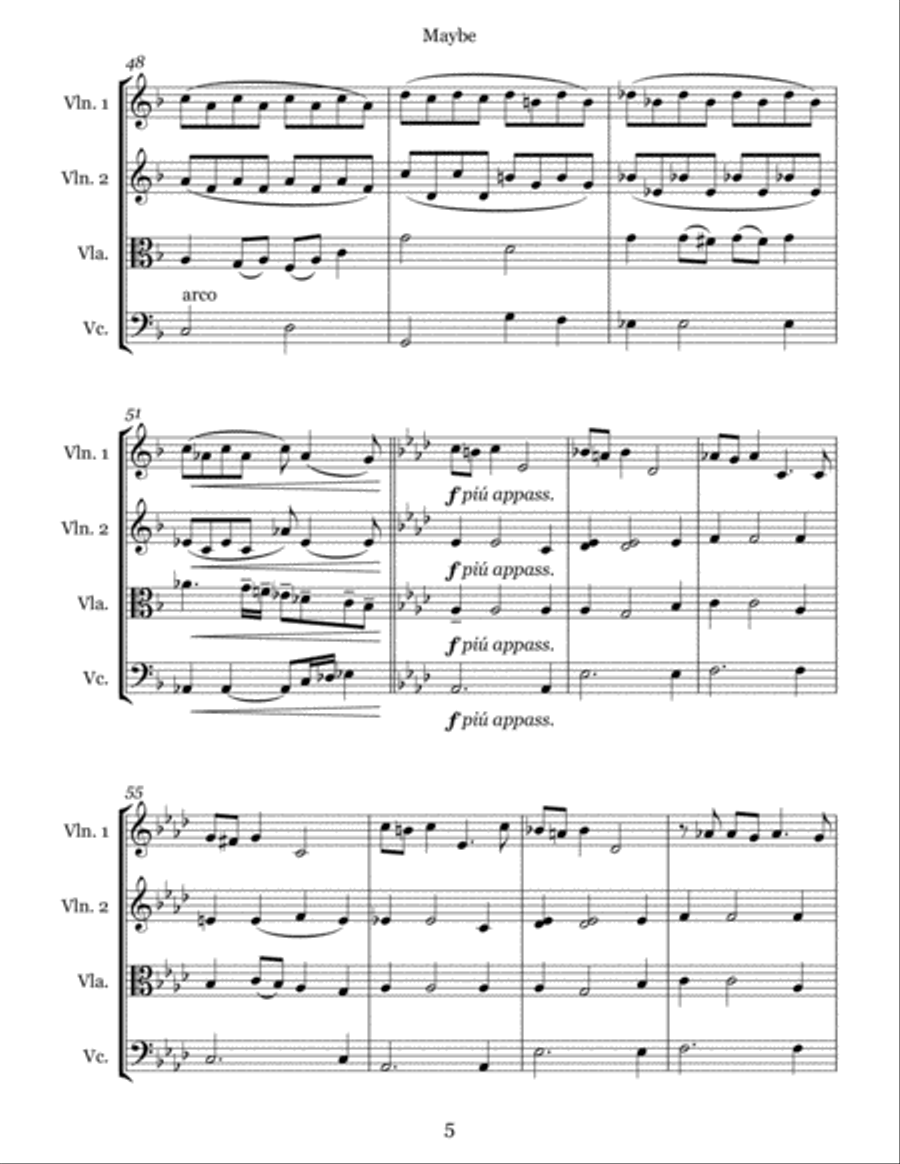 Maybe String Quartet scores gallery preview page 5