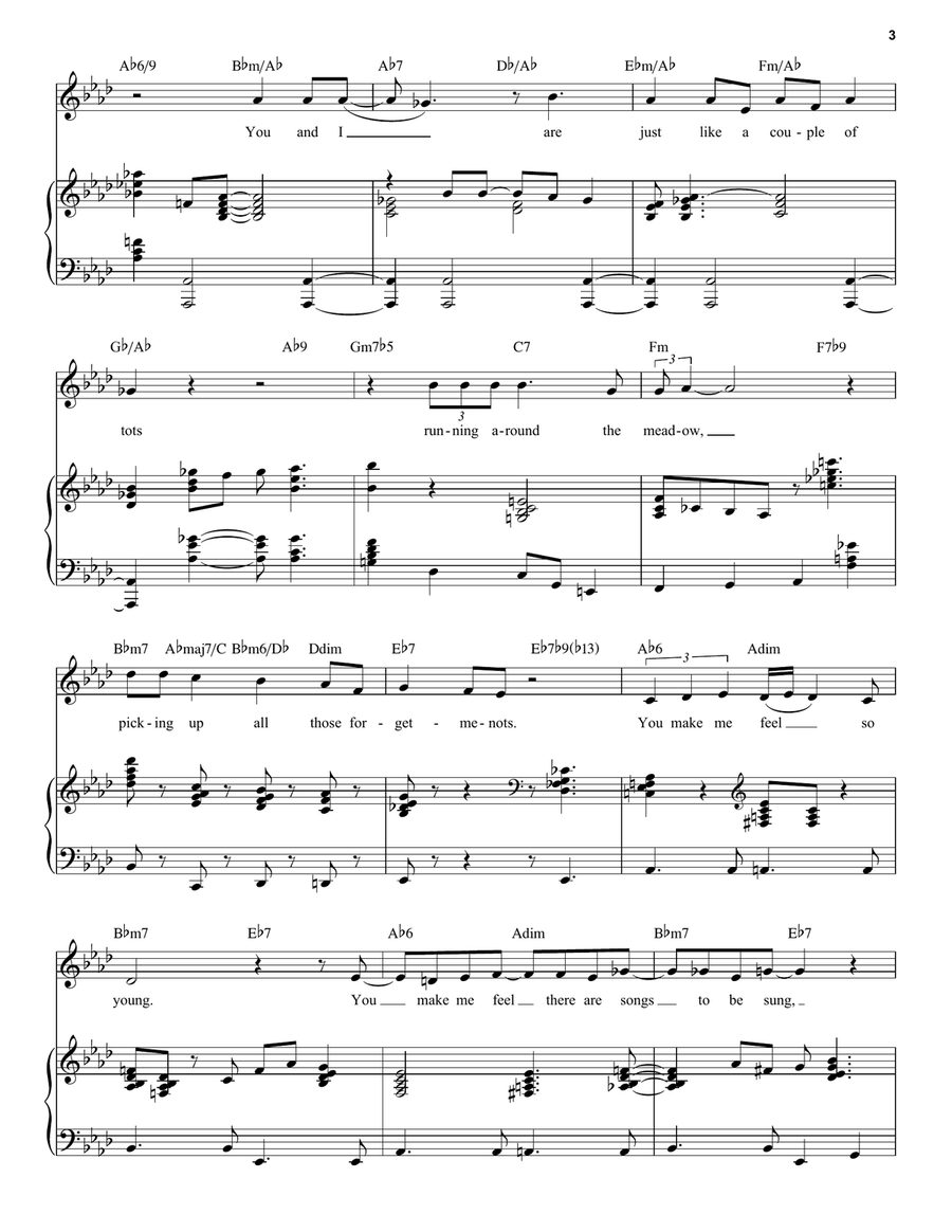 You Make Me Feel So Young Piano, Vocal, Guitar scores gallery preview page 3