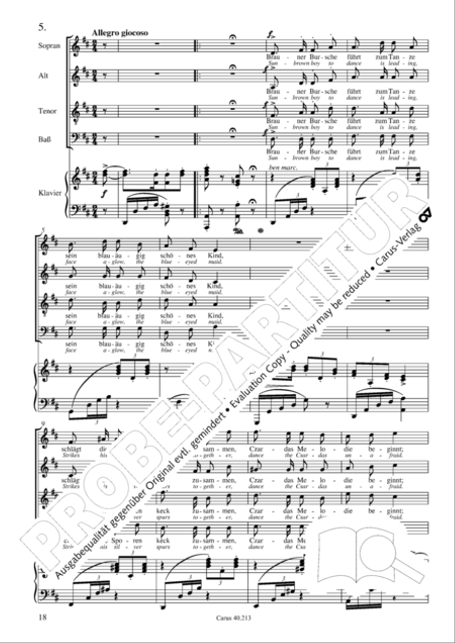 Zigeunerlieder op. 103 Zigeunerlieder op. 103 Choir scores gallery preview page 19