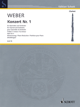 Book cover for Carl Maria von Weber - Concerto No. 1 in F minor, WeV N. 11