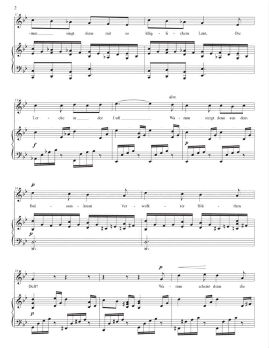 HENSEL: Warum sind denn die Rosen so blass? Op. 1 no. 3 (transposed to G minor) Voice scores gallery preview page 3