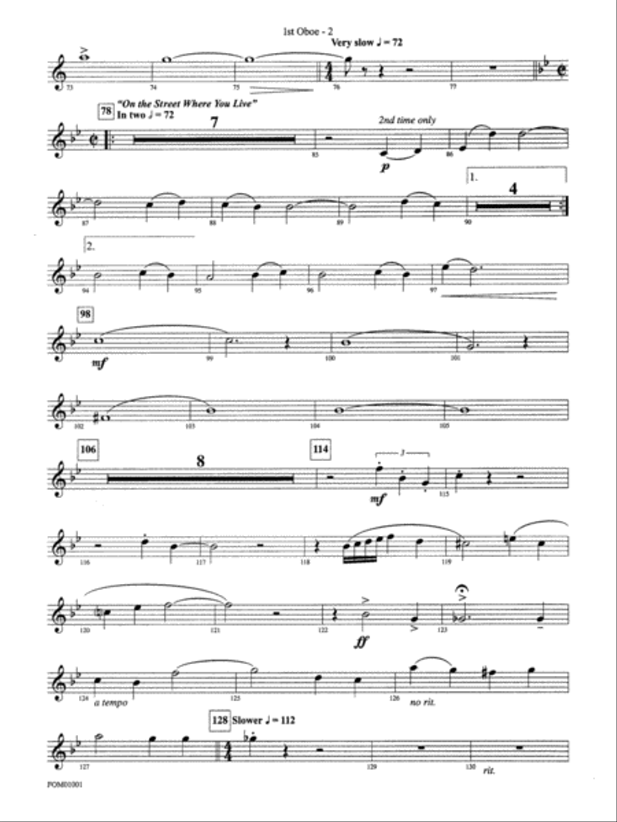 My Fair Lady (Medley): Oboe Full Orchestra scores gallery preview page 2