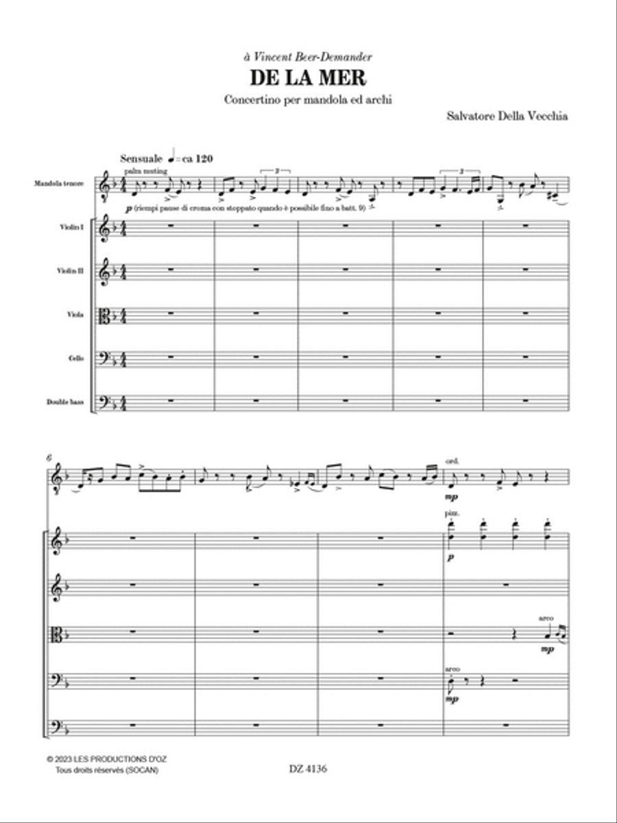De la mer String Orchestra scores gallery preview page 2