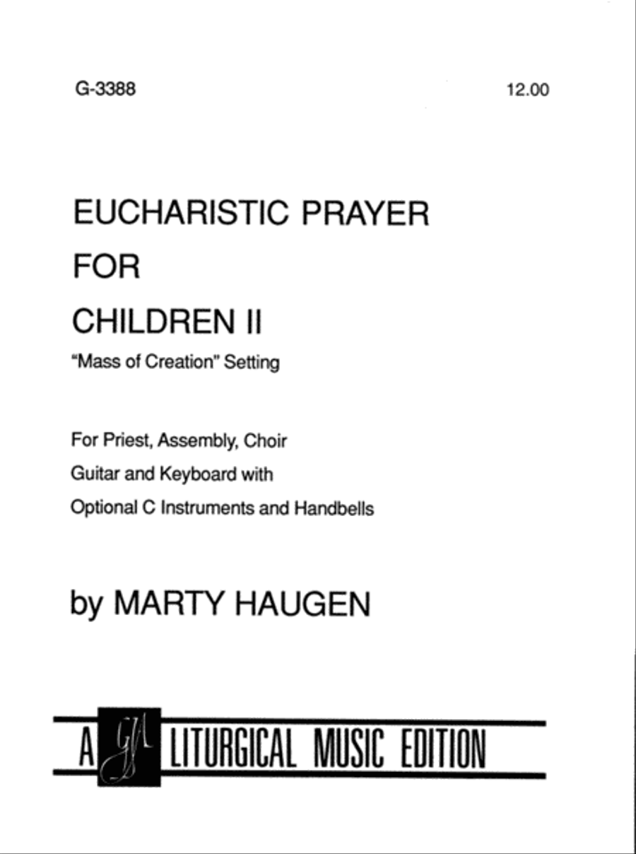 Eucharistic Prayer for Children II