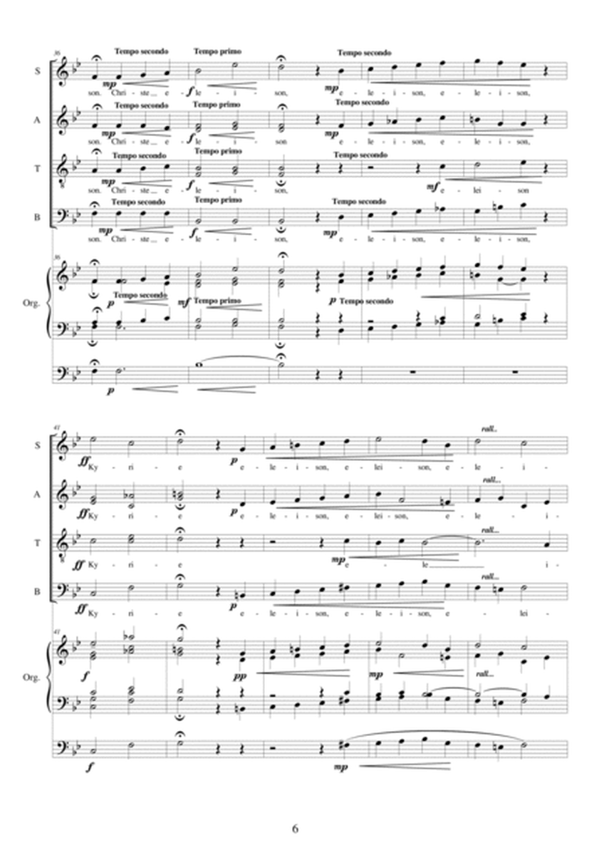 "Kyrie" for SATB choir and organ - From Missa Solemnis image number null