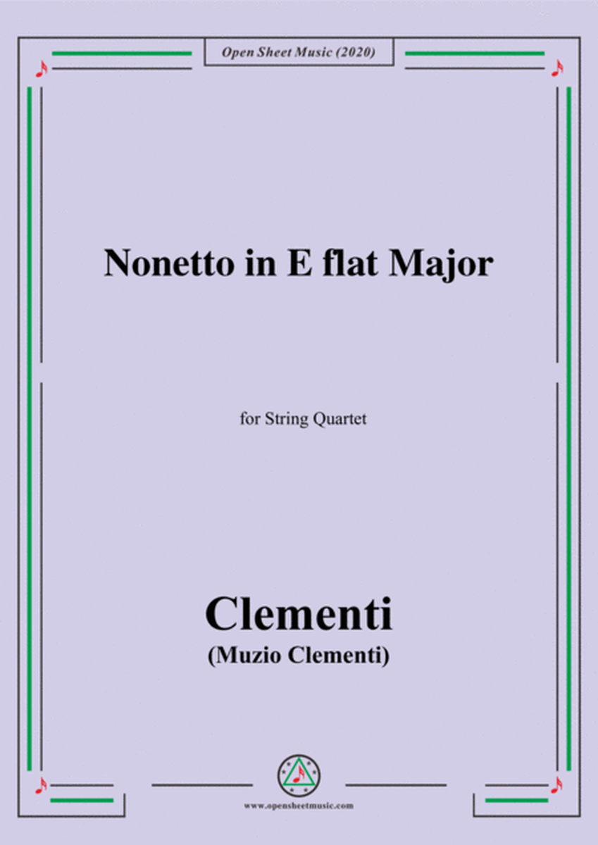 Clementi-Nonetto in E flat Major,for String Quartet image number null