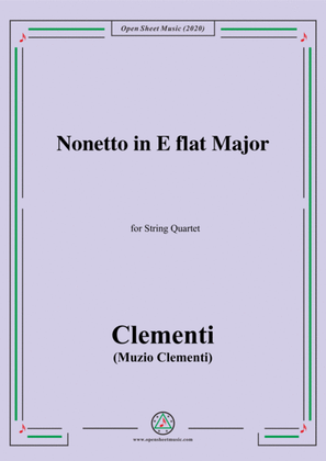 Book cover for Clementi-Nonetto in E flat Major,for String Quartet