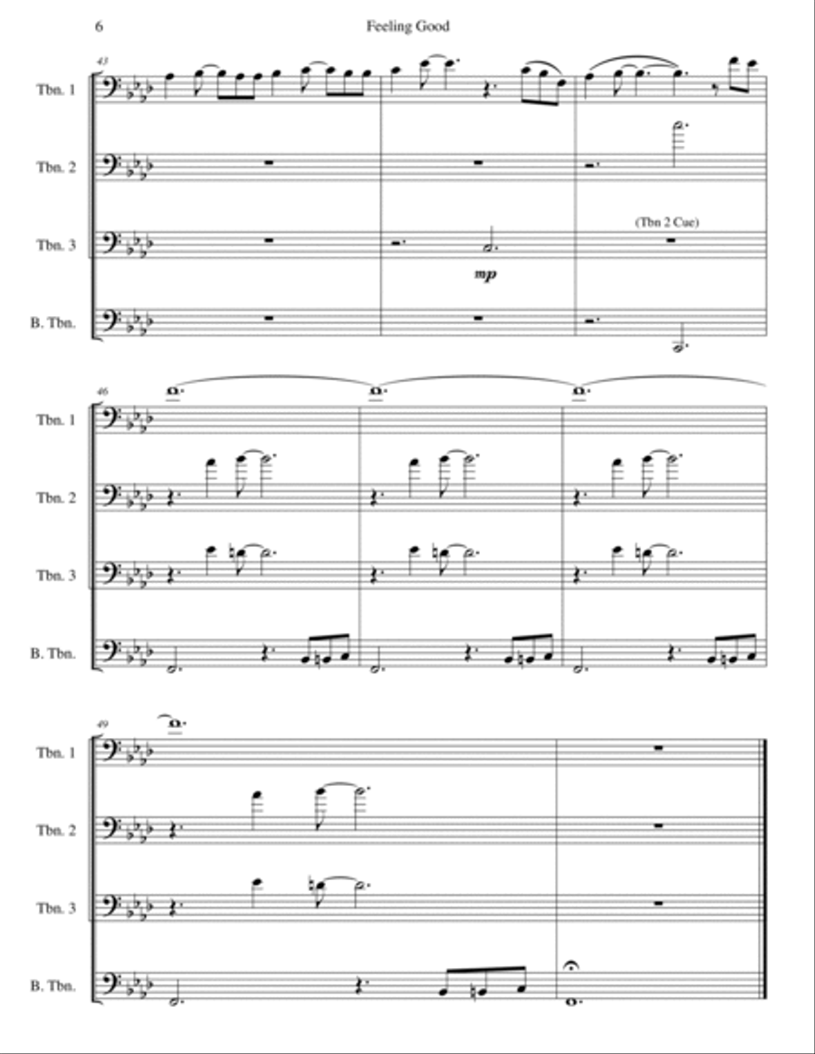 Feeling Good Brass Quartet scores gallery preview page 6
