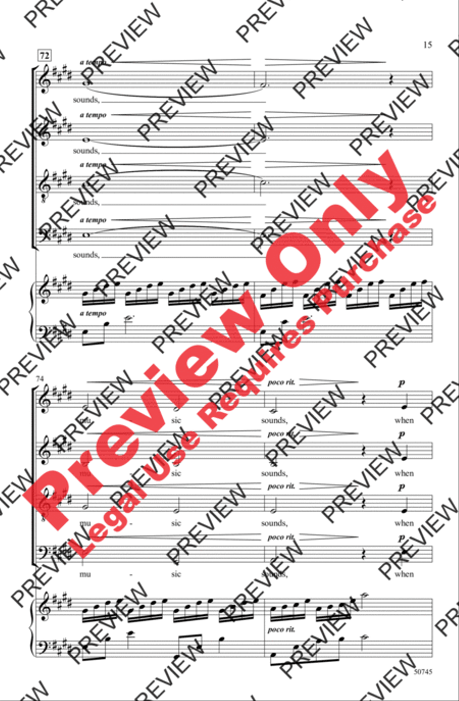 When Music Sounds When Music Sounds 4-Part scores gallery preview page 15