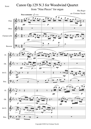 Canon Op.129 N.3 for Woodwind Quartet