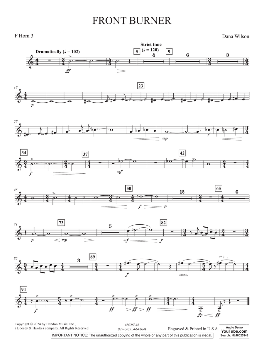 Front Burner - F Horn 3