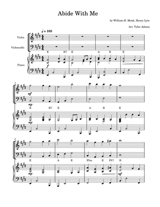 Abide With Me (Violin and Cello Duet with Piano)