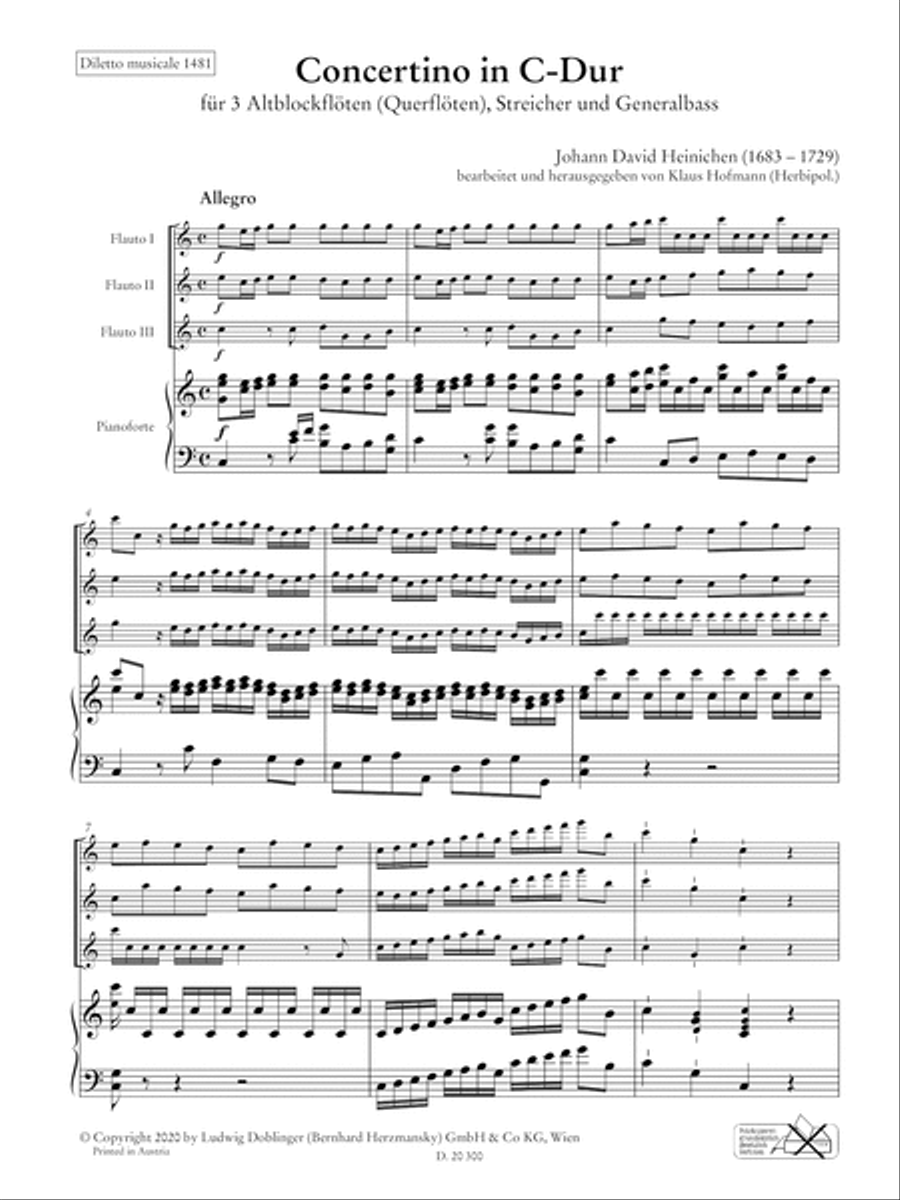 Concertino C-Dur Flute scores gallery preview page 2
