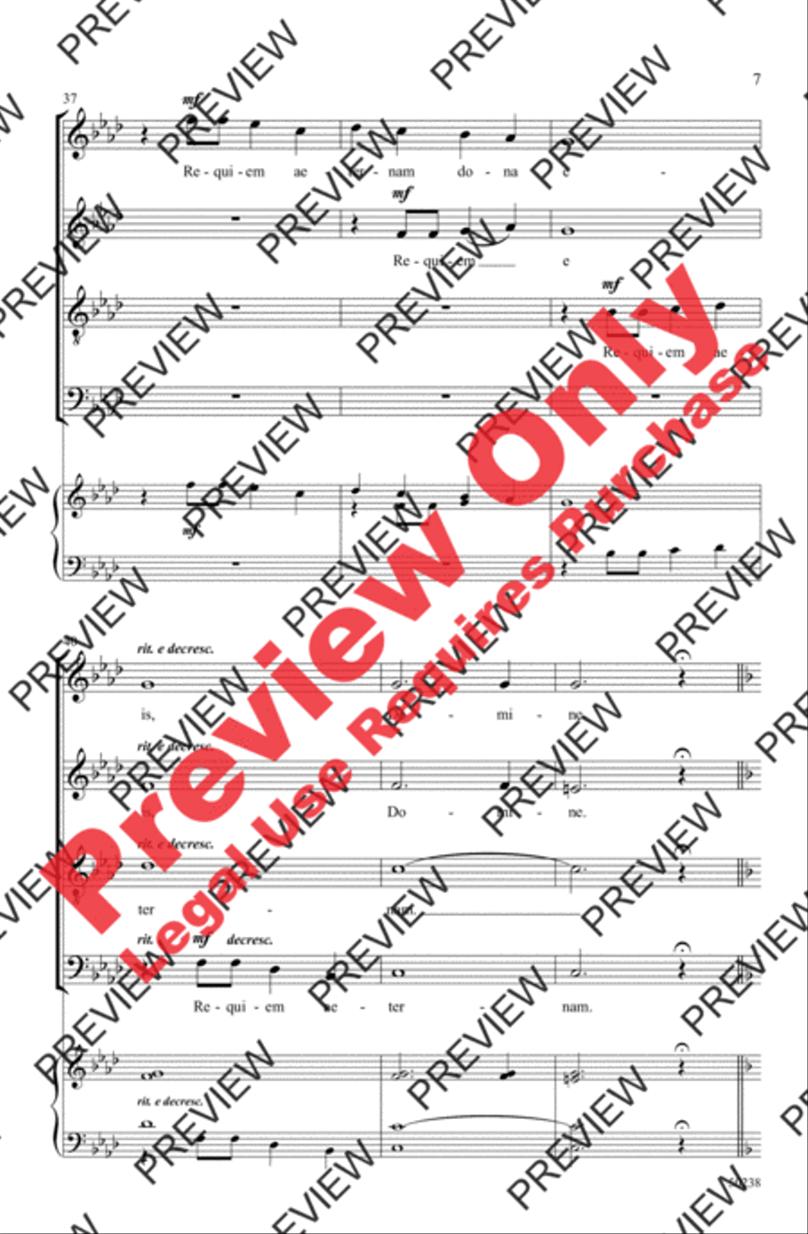 Lux Aeterna Lux Aeterna 4-Part scores gallery preview page 7