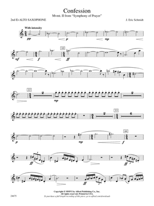 Confession (Movement 2 of Symphony of Prayer): 2nd E-flat Alto Saxophone