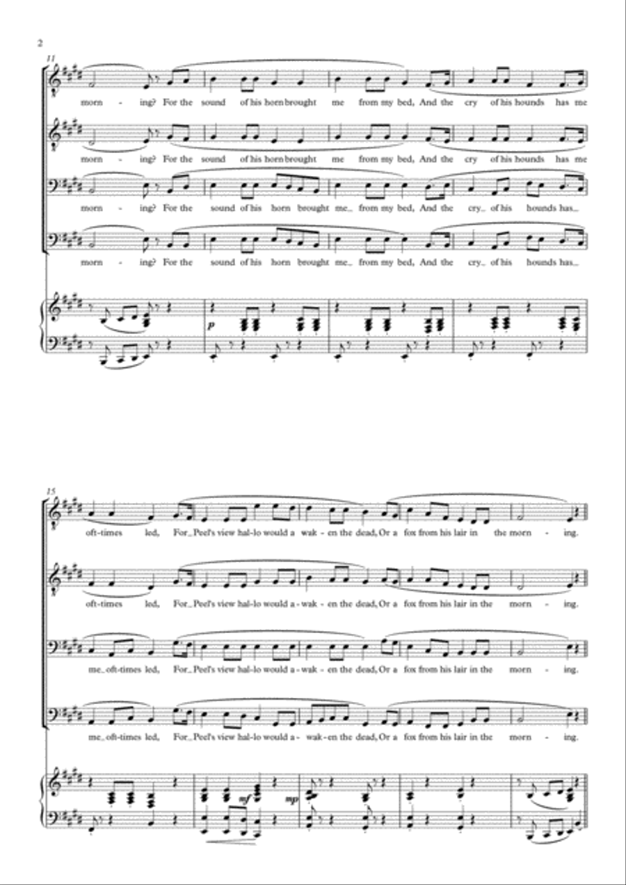 John Peel John Peel TTBB scores gallery preview page 2