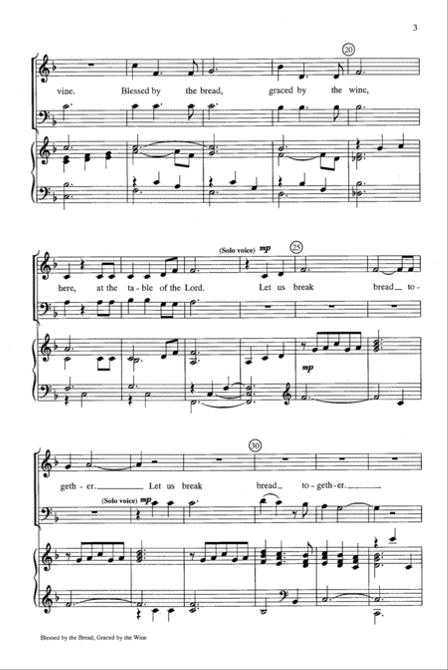 Blessed by the Bread, Graced by the Wine 2-Part scores gallery preview page 3