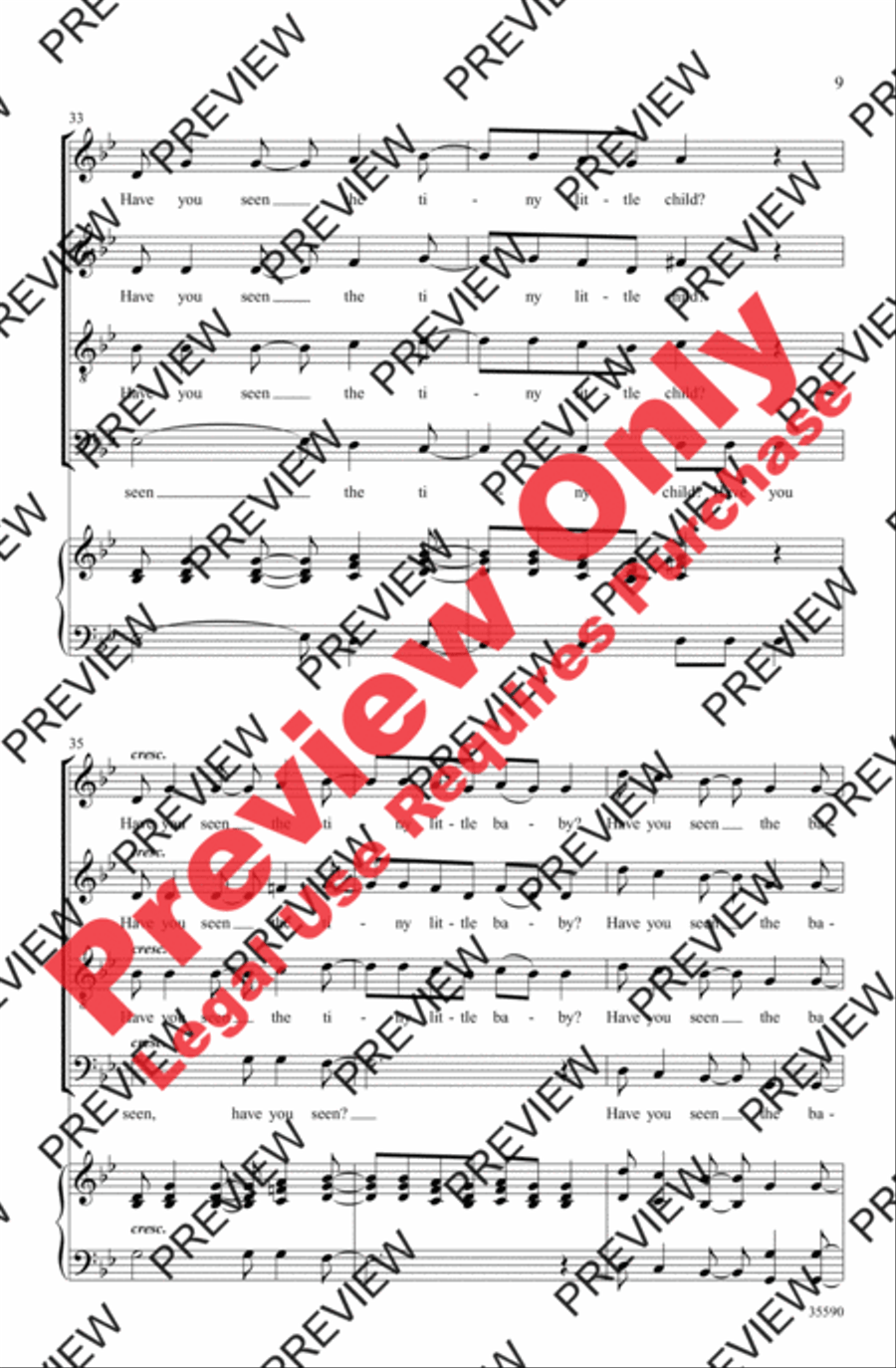 Have You Seen the Baby? 4-Part scores gallery preview page 19