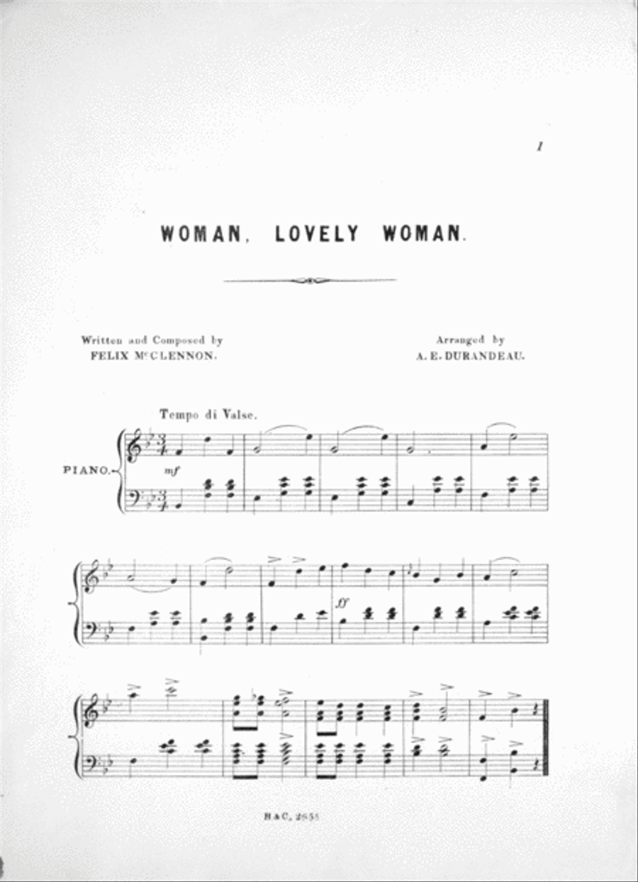 Woman Lovely Woman Voice scores gallery preview page 2