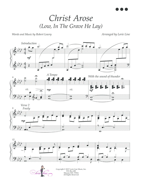 Christ Arose (Low, In The Grave He Lay) by Lorie Line Piano Solo - Digital Sheet Music