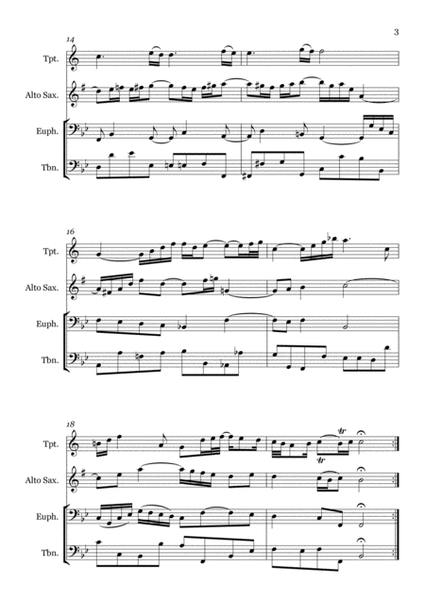 Aria de la suite nº 3 Bach (trumpet, alto saxophone, euphonium, trombone) image number null