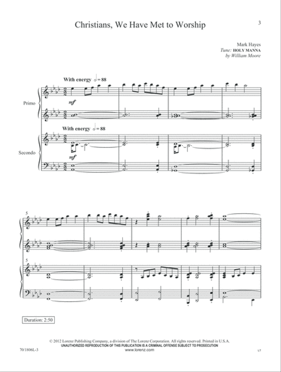 Great Things He Has Done! Piano Duet scores gallery preview page 3