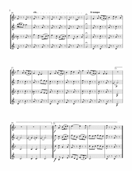 The Kerry Dance (Sax Quartet SATB) image number null