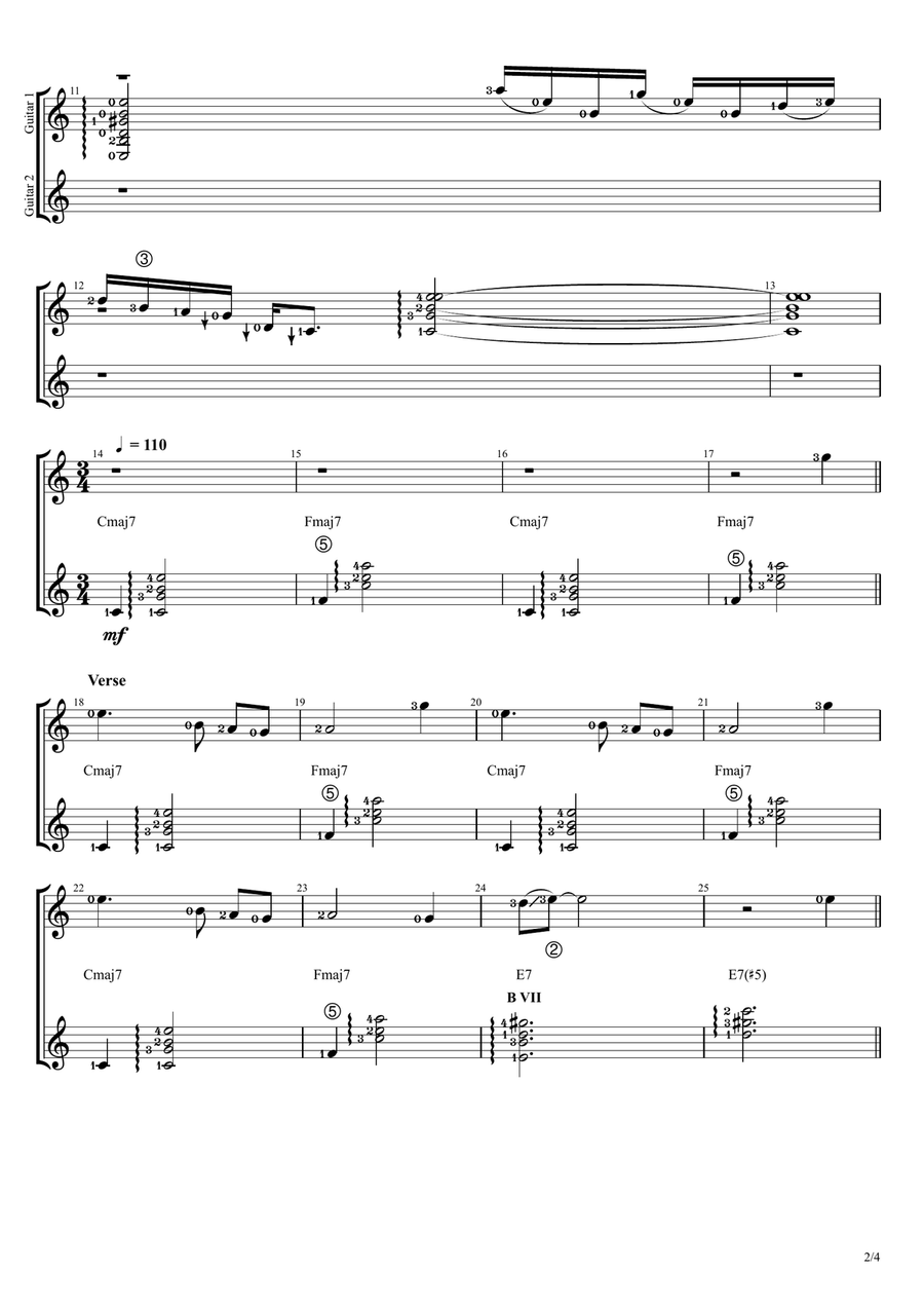 Escapism Acoustic Guitar scores gallery preview page 2