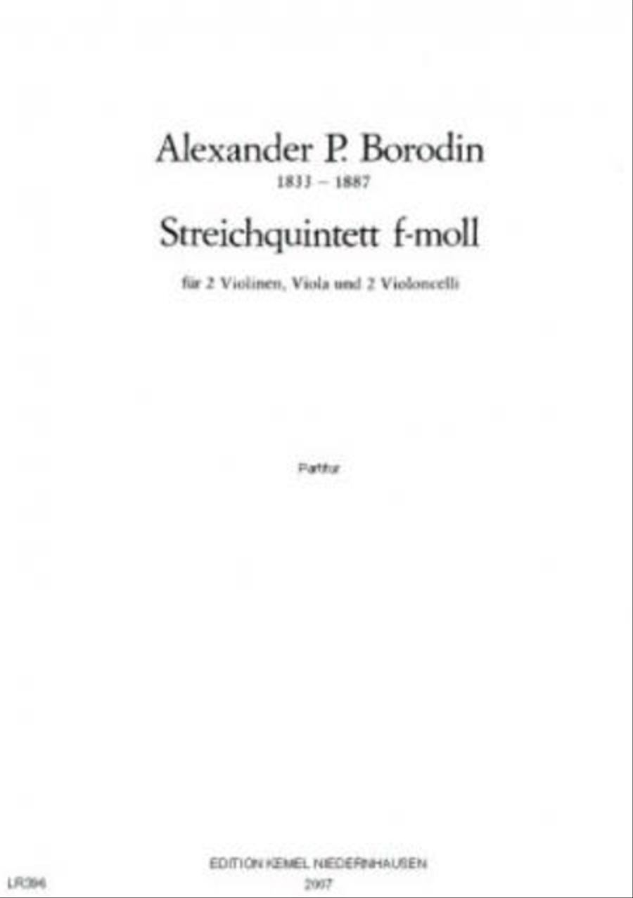 Streichquintett f-moll String Quintet scores gallery preview page 1