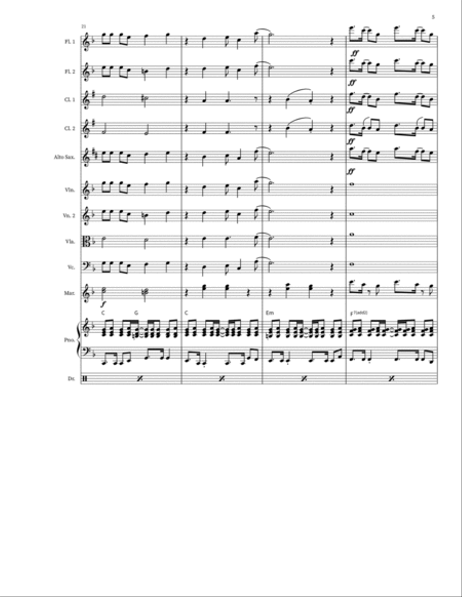 Come On Eileen Large Ensemble scores gallery preview page 5