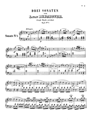 Book cover for Beethoven: Sonatas (Urtext) - Sonata No. 1, Op. 2 No. 1 in F minor