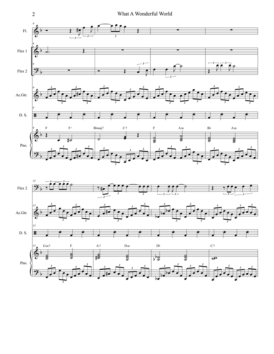 What A Wonderful World Large Ensemble scores gallery preview page 2