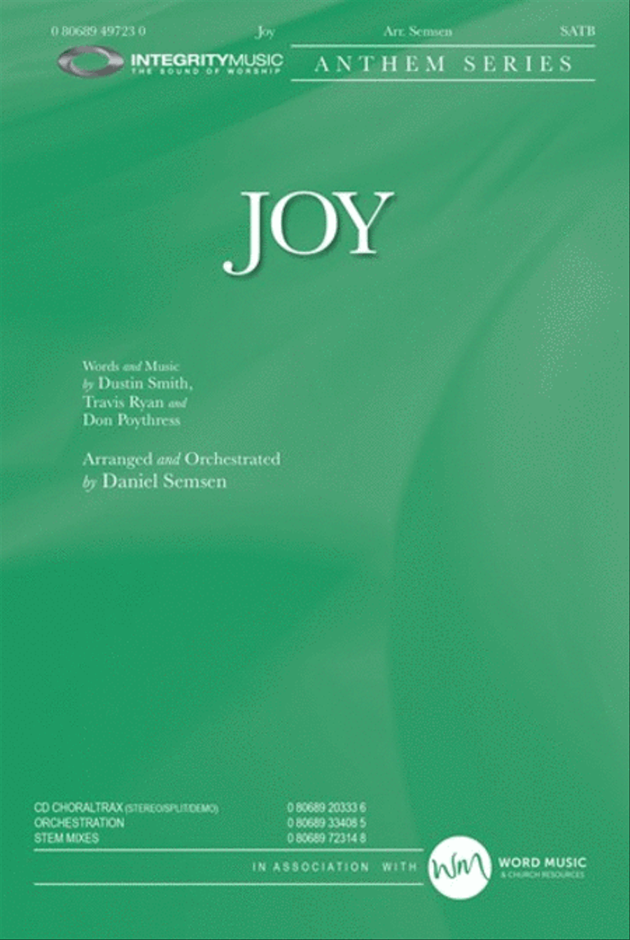 Joy - CD ChoralTrax Choir scores gallery preview page 1