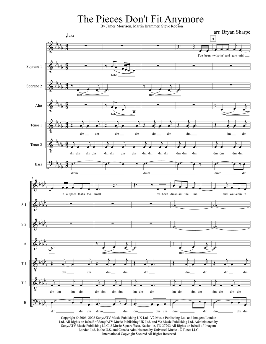 The Pieces Don't Fit Anymore Small Ensemble scores gallery preview page 1