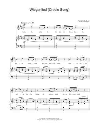 Book cover for Wiegenlied (Cradle Song) Op.98 No.2