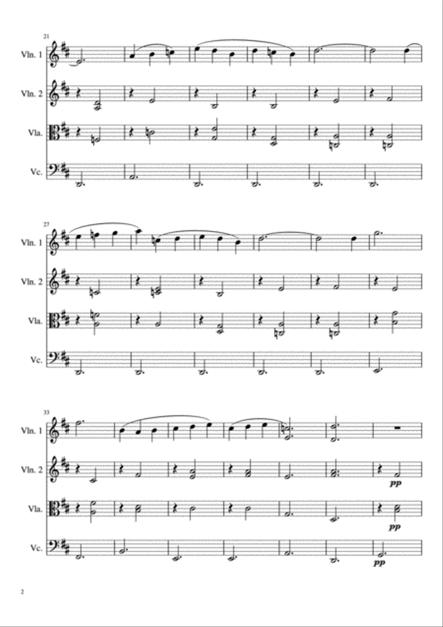 Gymnopedie No. 1 String Quartet scores gallery preview page 3
