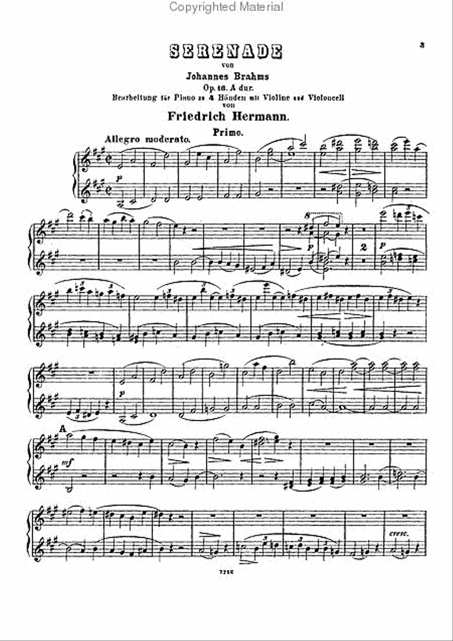 Serenade, Op. 16 Violin scores gallery preview page 3