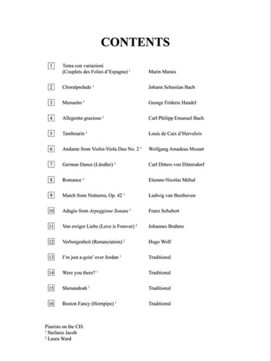 Solos for the Viola Player Piano Accompaniment scores gallery preview page 2