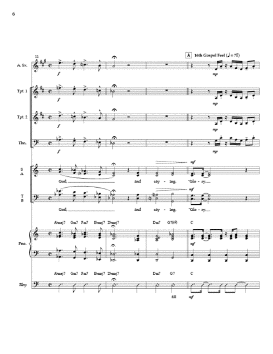 And Suddenly (SATB) Full Score and Parts 4-Part scores gallery preview page 5
