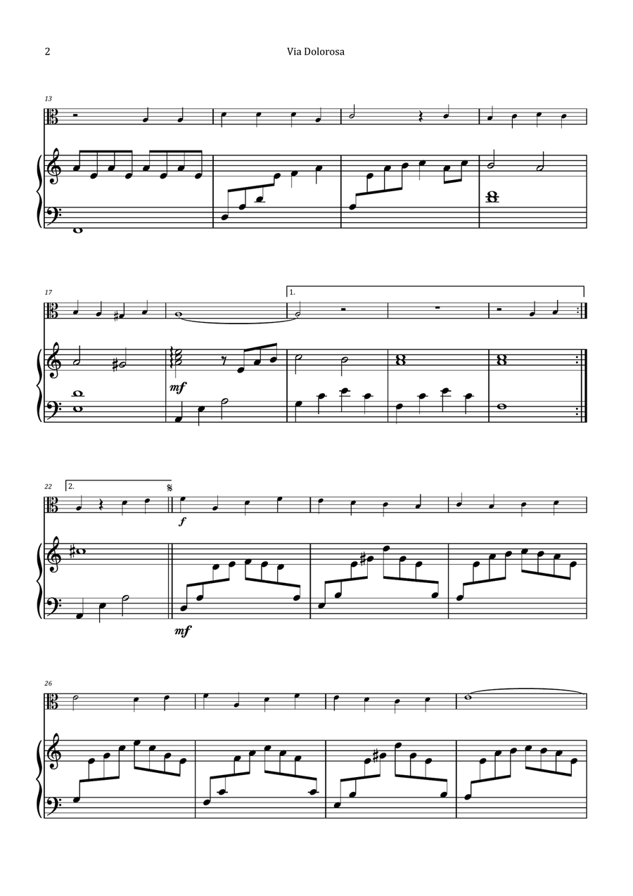 Via Dolorosa Chamber Music scores gallery preview page 2