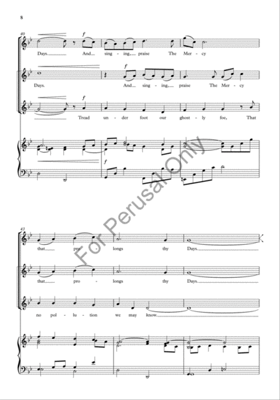 Evening Hymn SSAA scores gallery preview page 8