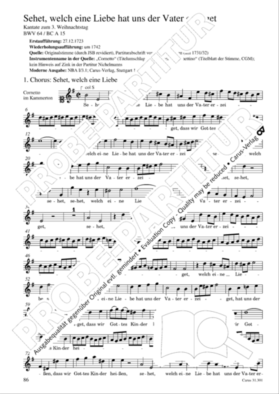 Bach for Brass 1: Cantatas I Voice scores gallery preview page 95