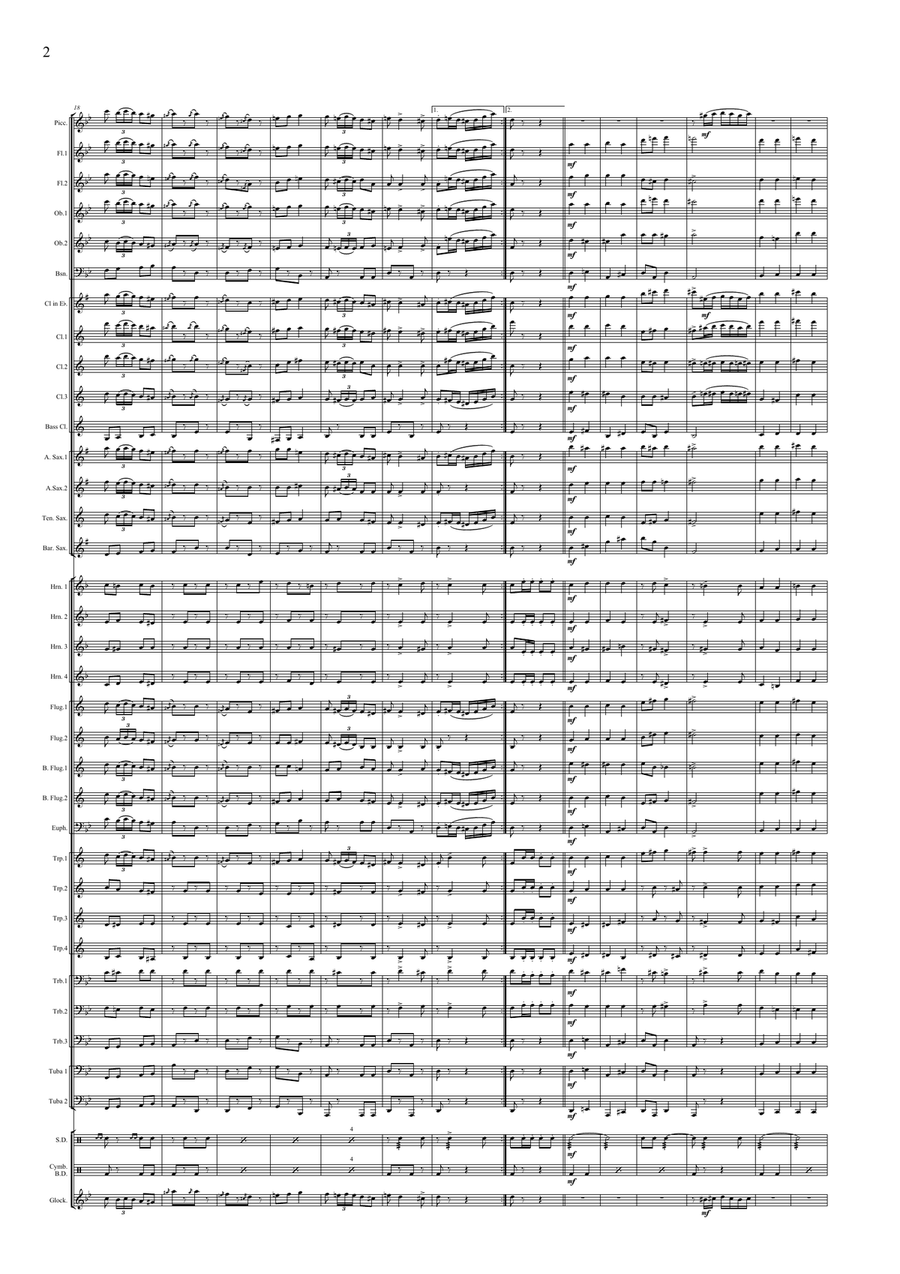 Magyarország March Concert Band scores gallery preview page 4